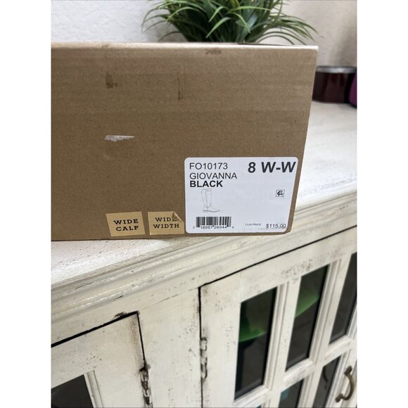 FRYE & CO GIOVANNA BLACK Stacked Heel Boots 8 W-W/9M/9.5M Women’s Shoes - Picture 12 of 16